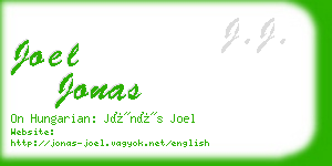 joel jonas business card
